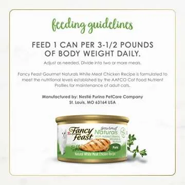 Purina Fancy Feast Wet Cat Food Pate Gourmet Naturals White Meat Chicken Recipe - (Pack of 12) 3 oz. Cans