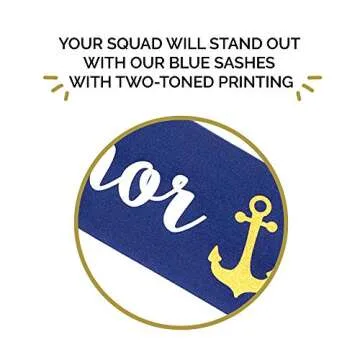 “Last Sail Before The Veil” Bachelorette Sashes | 12 Pack | 1 Bride to be Sash and 11 Bride Tribe Sashes with Fun Nautical Phrases