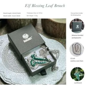 Bahamut Elegant Elven Leaf Brooch for All Occasions
