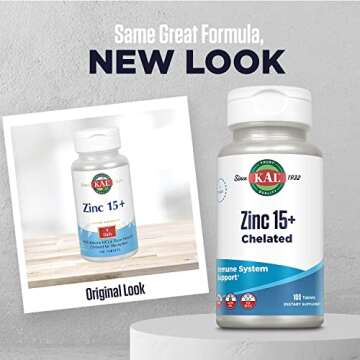 KAL Zinc 15+ | Immune Support & Metabolism Benefits | 100 Tablets