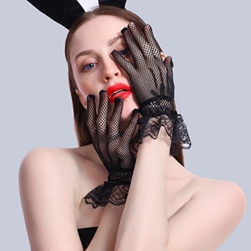 Papoopy Women Lace Gloves for Weddings and Cosplay