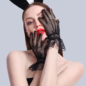 Papoopy Women Lace Gloves for Weddings and Cosplay