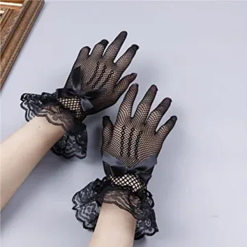 Papoopy Women Lace Gloves for Weddings and Cosplay