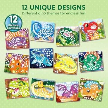 Klever Kits Dot Art Kit for Kids, No Mess Sticker for Toddler 3-7, Craft Kits, DIY Creative Activity...
