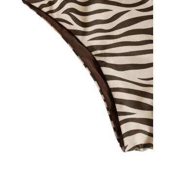 SweatyRocks Zebra Stripe Push Up Bikini Set - Women's Swimsuit