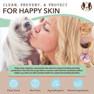 Natural Dog Company Skin Soother Wipes, 50 Count, Pet Wipes for Dogs, Hypoallergenic Formula, Dog Moisturizer for Dry Skin, Grooming Wipes for Dogs, Pet Itch Relief for Dogs