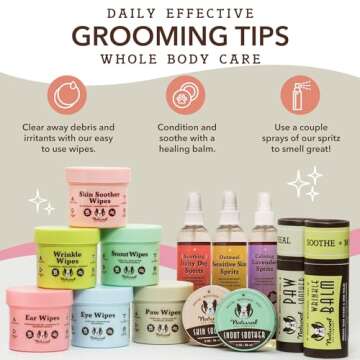 Natural Dog Company Skin Soother Wipes, 50 Count, Pet Wipes for Dogs, Hypoallergenic Formula, Dog Moisturizer for Dry Skin, Grooming Wipes for Dogs, Pet Itch Relief for Dogs