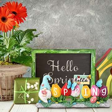 Hello Spring Resin Flower Figurines for Home or Office