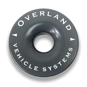 Overland Vehicle Systems Recovery Ring 4.00" 41,000 lb. Gray With Storage Bag - T6 6061 Aircraft Gra...