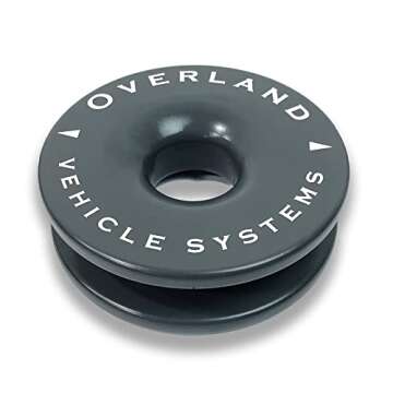 Overland Vehicle Systems Recovery Ring 4.00" 41,000 lb. Gray With Storage Bag - T6 6061 Aircraft Grade Aluminum - For Use for Truck, SUV, ATV and UTV