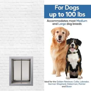 Plexidor Performance Wall Mount Pet Doors Silver - Durable Dog Door