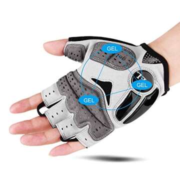 CXWXC Cycling Gloves for Men Women - Breathable Gel Road Mountain Bike Riding Gloves - Anti-Slip Hal...