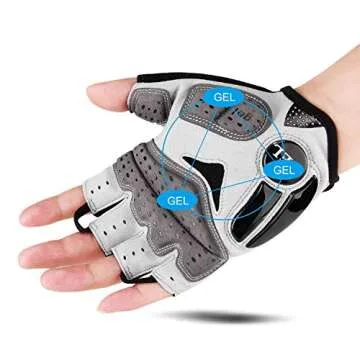 CXWXC Cycling Gloves for Men Women - Breathable Gel Road Mountain Bike Riding Gloves - Anti-Slip Hal...