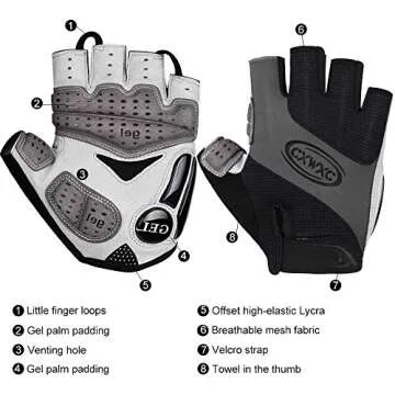 CXWXC Cycling Gloves - Breathable Gel Riding Gloves for All
