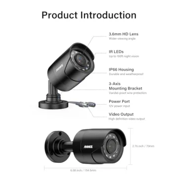 ANNKE 4 Pack HD Security Cameras - Waterproof & Night Vision