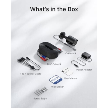 ANNKE 4 Pack HD Security Cameras - Waterproof & Night Vision