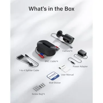 ANNKE 4 Pack HD Security Cameras - Waterproof & Night Vision