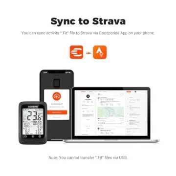 COOSPO GPS Bike Computer with Bluetooth and Backlight Feature
