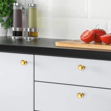 Stylish 15Pack Cabinet Knobs in Champagne Brass for Home Decor