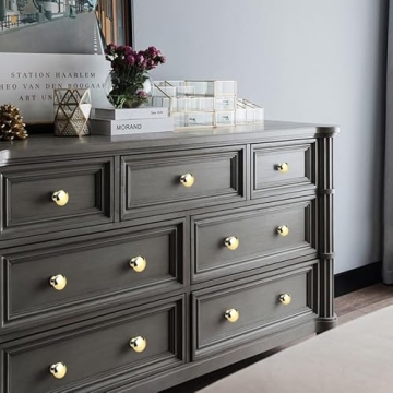 Stylish 15Pack Cabinet Knobs in Champagne Brass for Home Decor