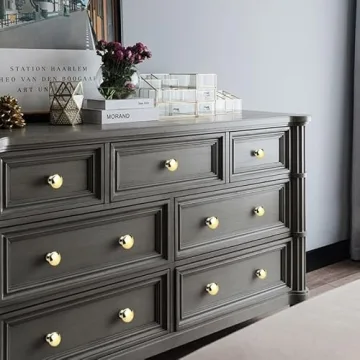 Stylish 15Pack Cabinet Knobs in Champagne Brass for Home Decor