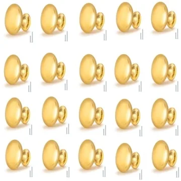 Stylish 15Pack Cabinet Knobs in Champagne Brass for Home Decor
