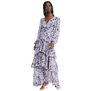 ASTR the label Anora Dress, Black Purple Floral