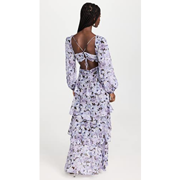 ASTR the label Anora Dress, Black Purple Floral