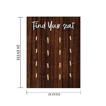 Find Your seat Wedding Sign,Wood Wedding Seating Chart Board,Blank Seating Chart Board,DIY Handcrafted Table Seating Chart,Wedding Reception Sign,Wedding Decor