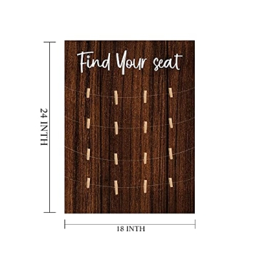 Elegant Wood Wedding Sign for Your Seating Chart