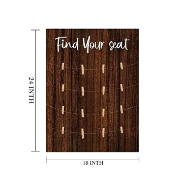 Elegant Wood Wedding Sign for Your Seating Chart