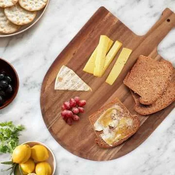 LotFancy Acacia Wood Pizza Peel for Baking and Serving