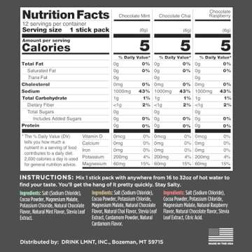 LMNT Zero Sugar Hot Chocolate or Coffee Mixer - Chocolate Medley - Variety Pack | Drink Mix | 12-Cou...