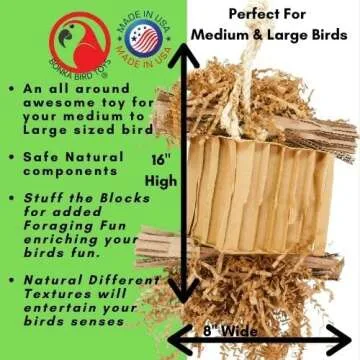 Bonka Bird Toys 3753 Shreddy Eddy for Active Parrots