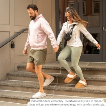 Fireside Men's Shearling Clog Slippers Bone Comfort