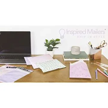 Inspired Mailers - Large Poly Mailers 14.5 x 19-50 Pack - Pastel Ombre - Large Shipping Bags for Clothing - Large Mailing Envelopes - Shipping Envelopes - Mailers Poly Bags