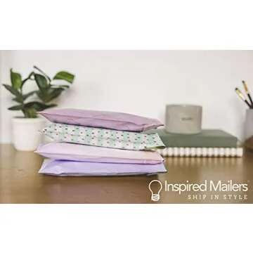 Inspired Mailers - Large Poly Mailers 14.5 x 19-50 Pack - Pastel Ombre - Large Shipping Bags for Clothing - Large Mailing Envelopes - Shipping Envelopes - Mailers Poly Bags