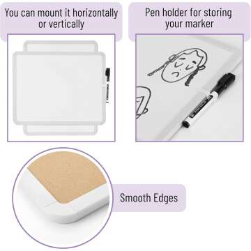 Mr. Pen 14” x 11” Dry Erase Board for Kids & Students