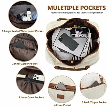 Wogarl Weekend Travel Bags for Women - 4PCS Set