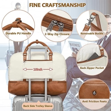 Wogarl Weekend Travel Bags for Women - 4PCS Set