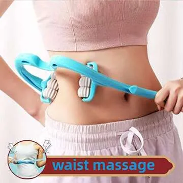 YIQDAQIAN 6 Wheel Dual Pressure Point Cervical Neck Massager Pinpoint Roller Neck Spine Massage Tool Relaxer Handheld Roller Therapy Neck Acupoints Manual Massageador