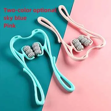 YIQDAQIAN 6 Wheel Dual Pressure Point Cervical Neck Massager Pinpoint Roller Neck Spine Massage Tool Relaxer Handheld Roller Therapy Neck Acupoints Manual Massageador