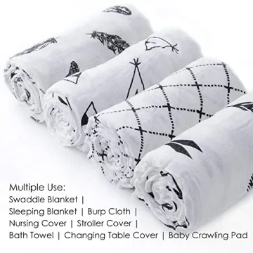 Upsimples Baby Swaddle Blanket Set - Soft Muslin for All