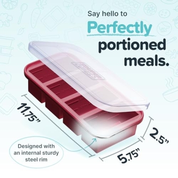 Souper Cubes Silicone Freezer Molds for Meal Prep - 1 Cup