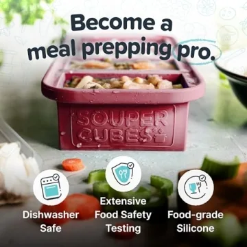 Souper Cubes Silicone Freezer Molds for Meal Prep - 1 Cup