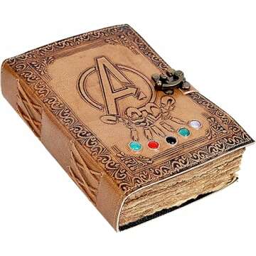 Avengers Leather Sketchbook with Thanos Stone Design