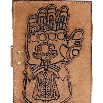 Avengers Leather Sketchbook with Thanos Stone Design