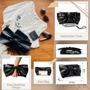 Vegan Leather Oversized Wristlet Clutch Purse for Women