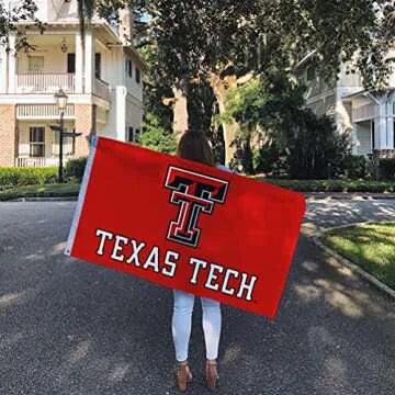 Desert Cactus Texas Tech University TTU Flag - 3 x 5 Feet Raiders Banner, Indoor/Outdoor Durable Fabric, 100% Polyester Design (Style 3)