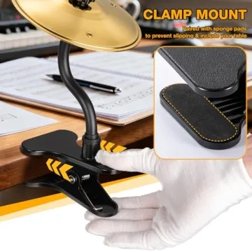 Facmogu Mini Clip-On Desktop Cymbal - Fun Desk Drum for Stress Relief